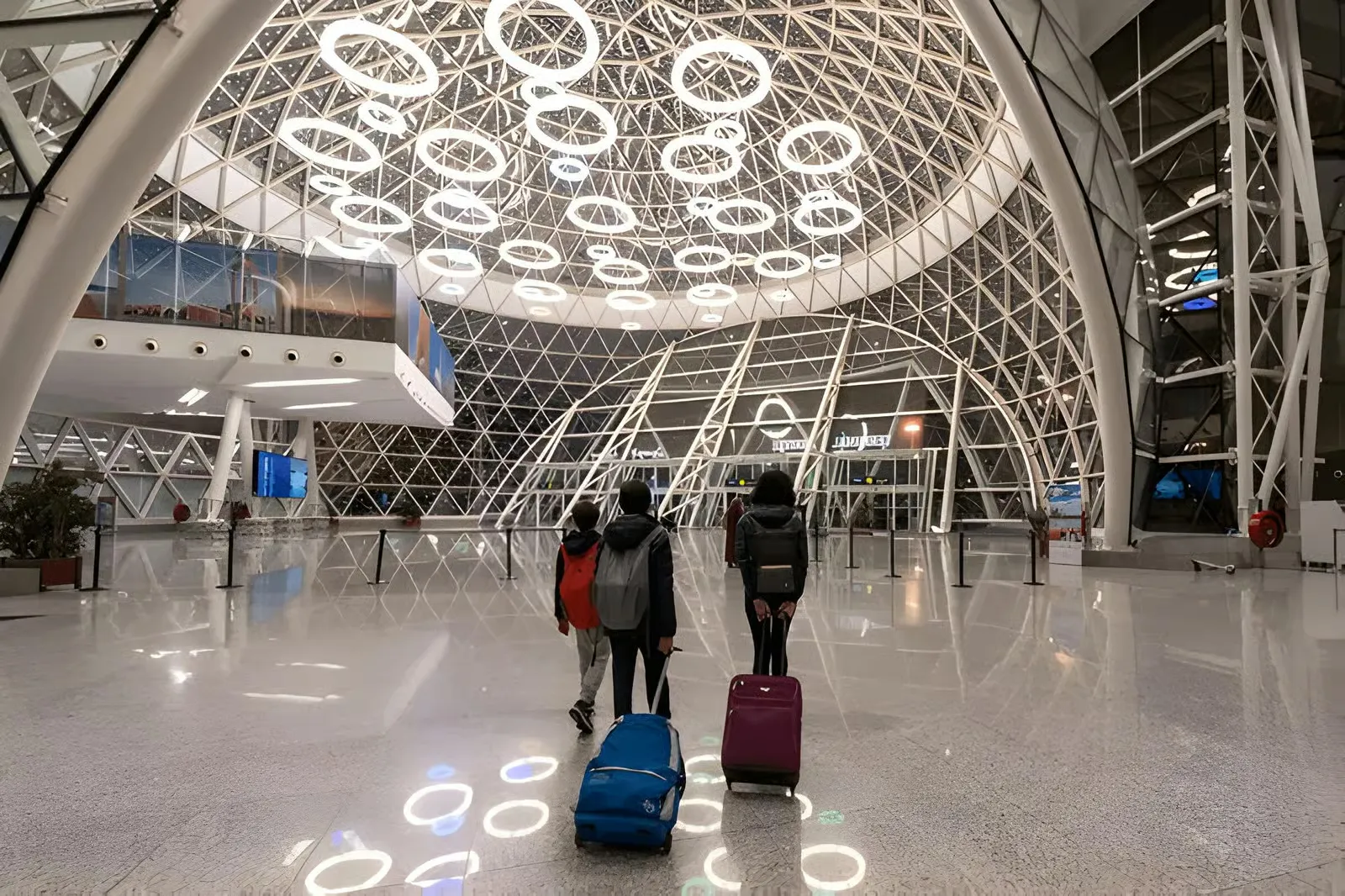 Private transfer driver greeting passengers at Marrakech airport