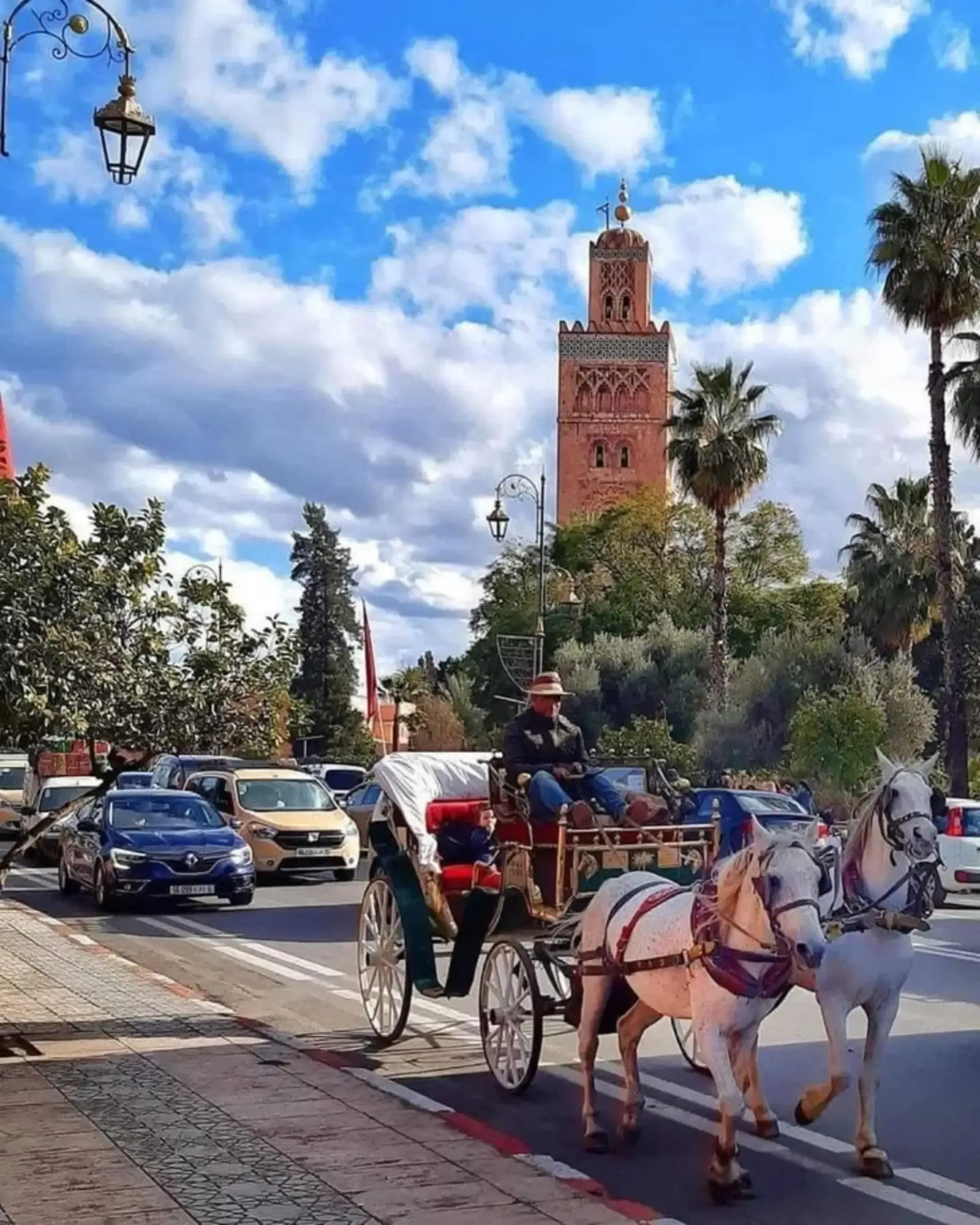Horse-drawn carriage tour through Marrakech
